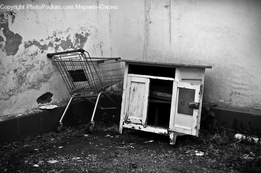 Shopping Cart, Box, Safe, Bunker, Cabin, Hut, Rural