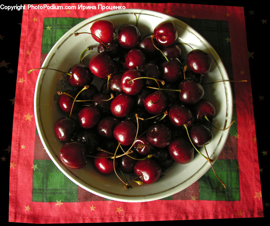 Cherry, Fruit, Bowl