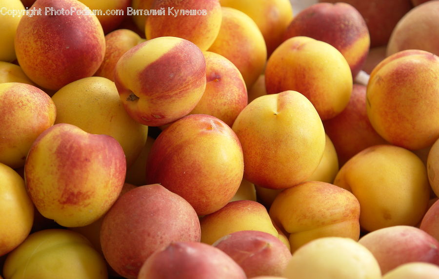 Fruit, Peach, Apricot, Mango, Market, Produce