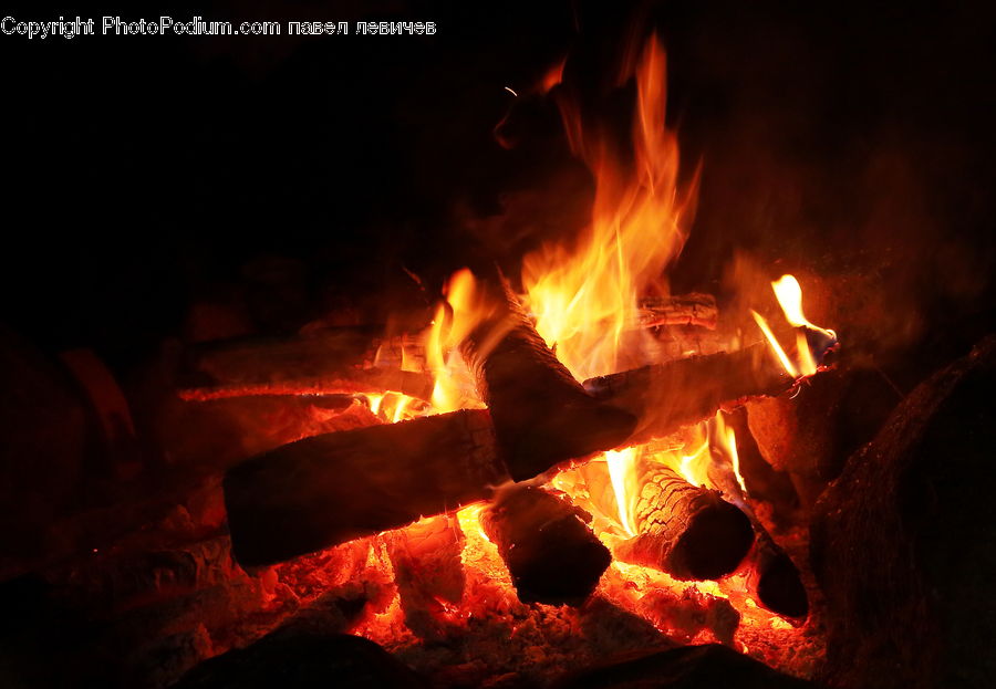 Fire, Flame, Fireplace, Hearth, Bonfire, Campfire, Camping