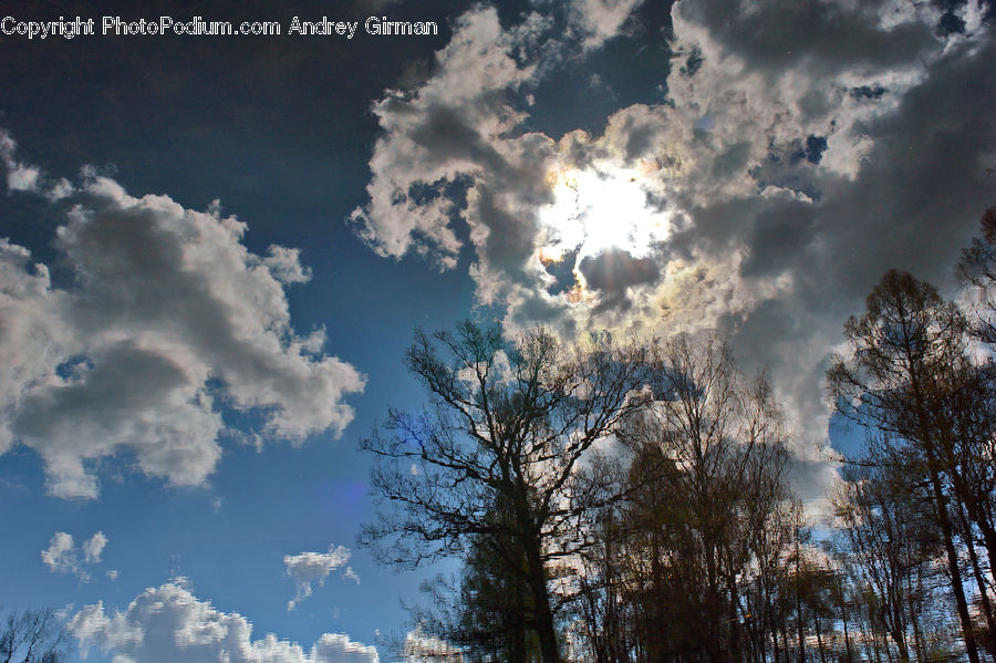 Azure Sky, Cloud, Outdoors, Sky, Cumulus, Flare, Light