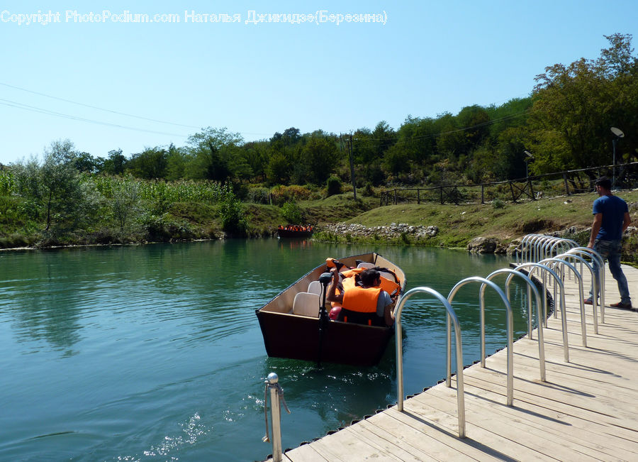 Boat, Watercraft, Boardwalk, Deck, Path, Sidewalk, Walkway