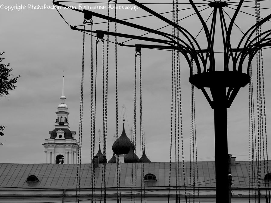 Bridge, Dock, Pier, Silhouette, Architecture, Tower, City