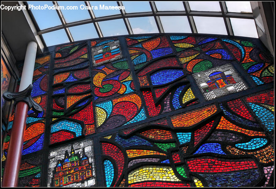 Art, Mosaic, Tile, Stained Glass, Cobblestone, Pavement, Walkway