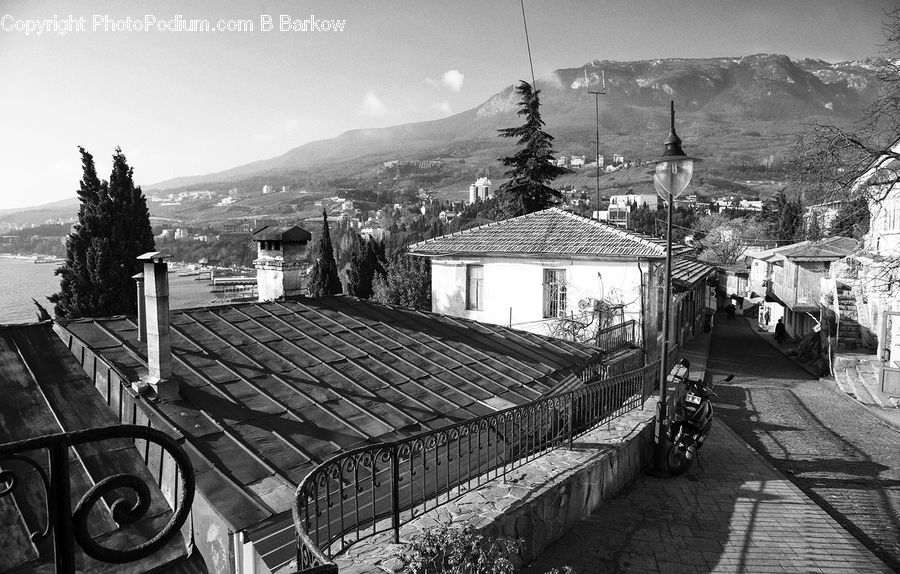 Bench, Alley, Alleyway, Road, Street, Town, Building