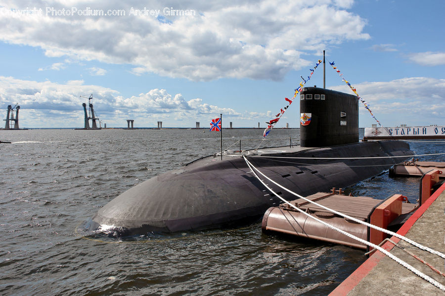 Submarine, Boat, Watercraft, Ferry, Freighter, Ship, Tanker