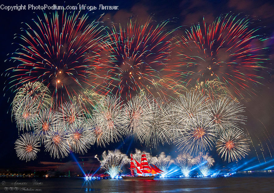Fireworks, Night, Carnival, Festival