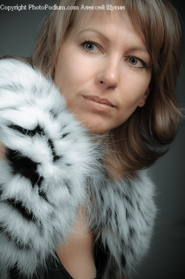 People, Person, Human, Feather Boa, Scarf, Female, Girl