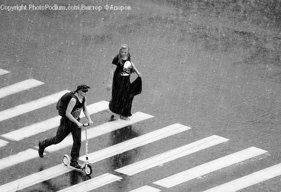 People, Person, Human, Asphalt, Road, Zebra Crossing, Skateboard