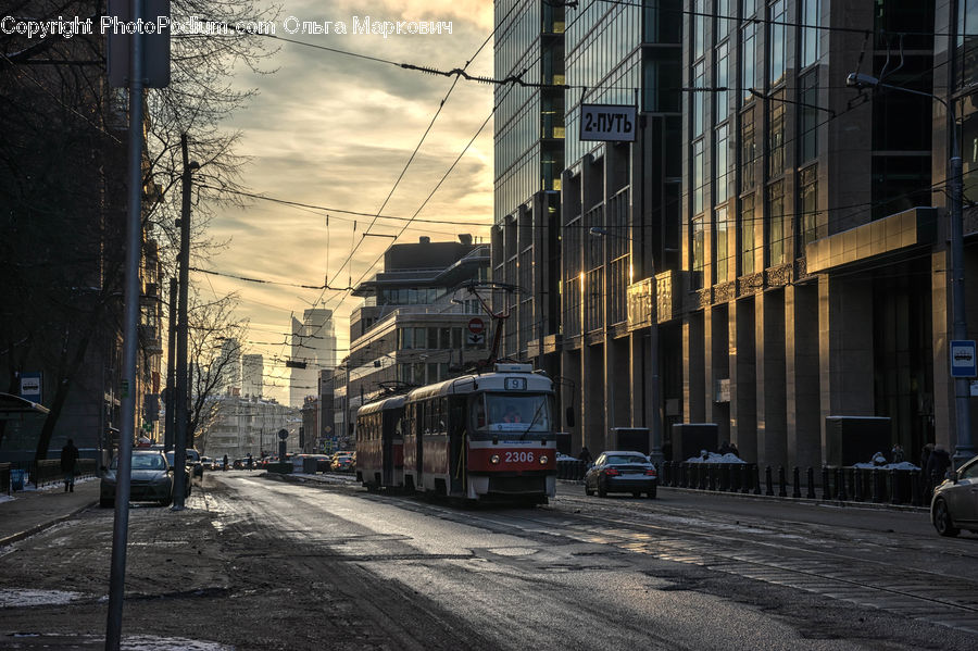 Cable Car, Streetcar, Trolley, Vehicle, Road, Street, Town