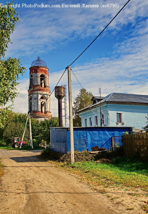 Architecture, Tower, Bell Tower, Clock Tower, Cabin, Hut, Rural