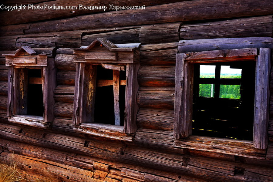 Window, Rust, Wood, Brick, Furniture, Cabin, Hut