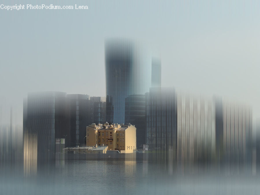 Fog, City, Downtown, Metropolis, Urban, Building, High Rise