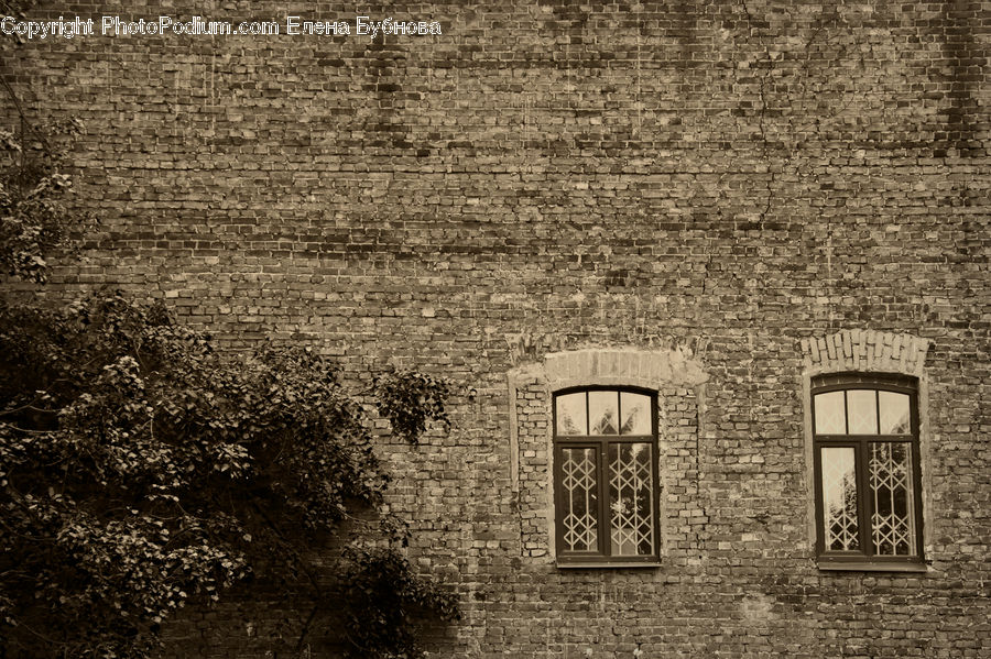 Brick, Fence, Wall, Window, Arabesque Pattern