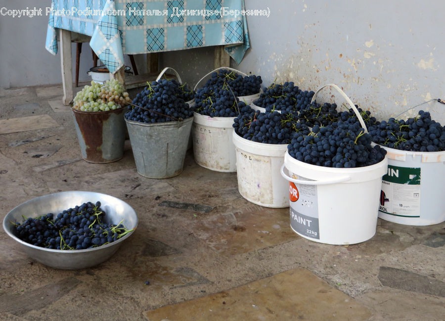Blueberry, Fruit, Grapes, Bowl, Bonsai, Plant, Potted Plant