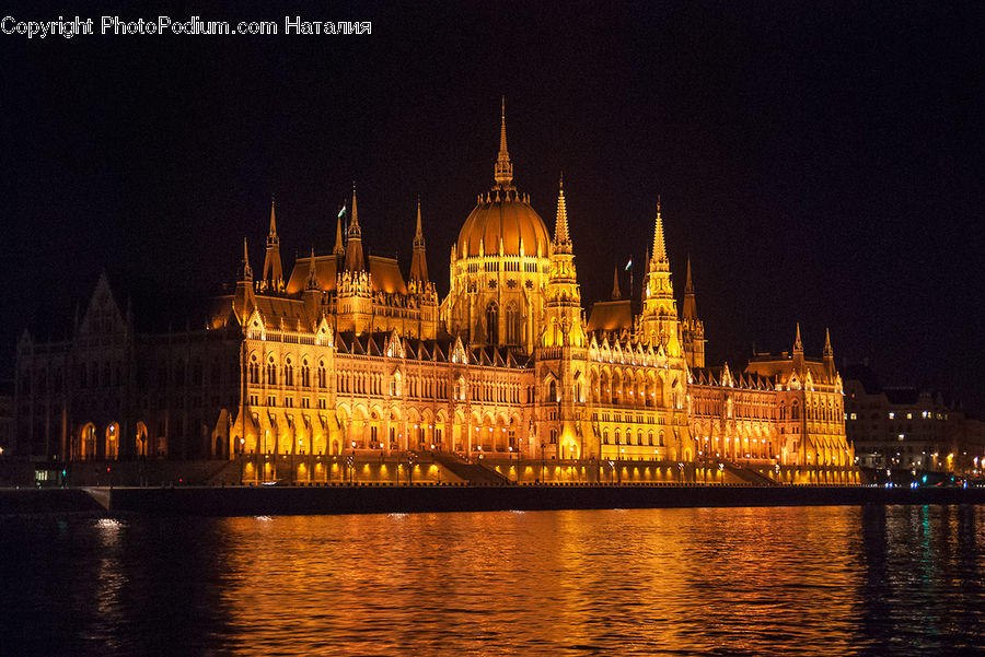 Parliament, Building, Architecture, Cathedral, Church, Worship, Night