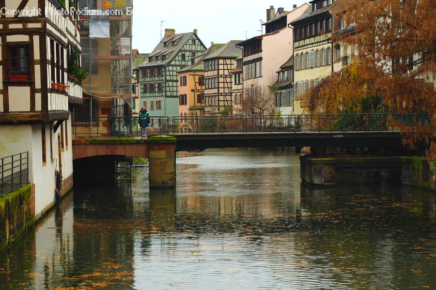 Canal, Outdoors, River, Water, Building, Housing, Villa