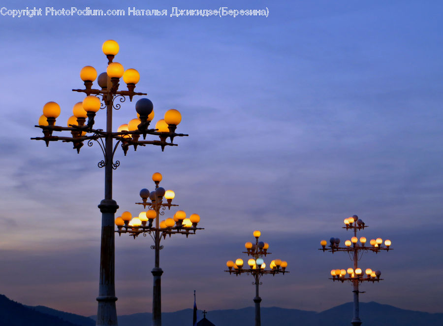 Lamp Post, Pole, Lantern, Lighting, Building, Housing, City