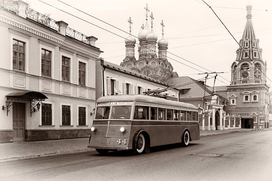Cable Car, Streetcar, Trolley, Vehicle, Bus, Architecture, Cathedral