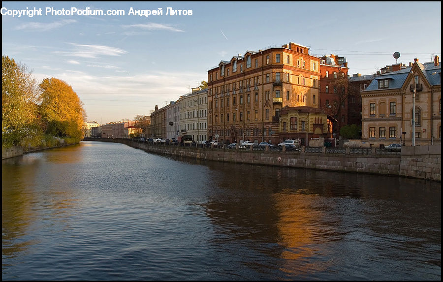 Canal, Outdoors, River, Water, Building, Downtown, Town
