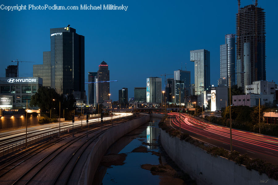 City, Downtown, Metropolis, Urban, Freeway, Road, Highway