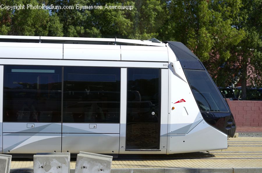 Train, Vehicle, Plant, Tree, Rv, Van, Bench