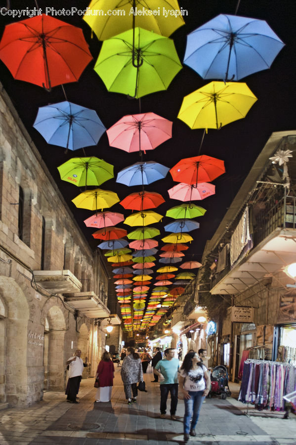 Umbrella, Boutique, Shop, Canopy, Road, Street, Town