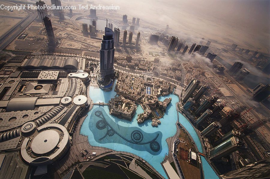 Aerial View, City, Downtown, Tar, Metropolis, Urban, Building