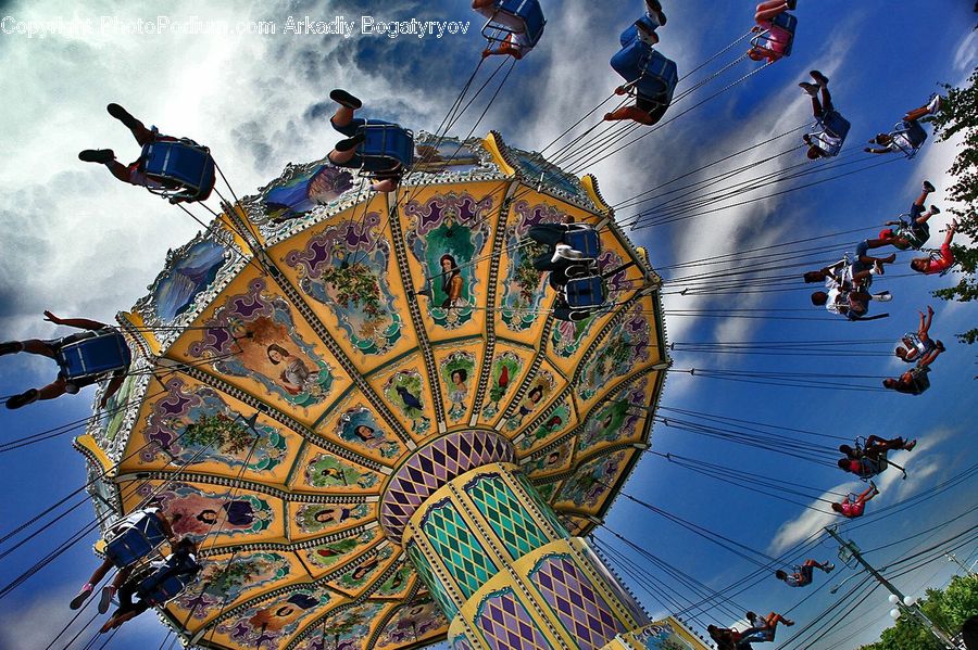 Carnival, Festival, Parade, Adventure, Bungee, Rope, Amusement Park