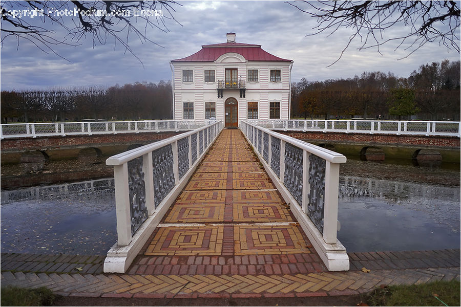 Gazebo, Deck, Porch, Boardwalk, Path, Sidewalk, Walkway