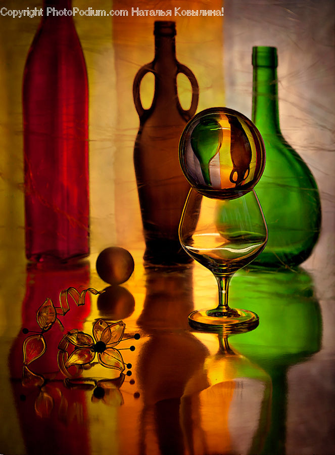Glass, Goblet, Bottle, Jug, Water Bottle, Alcohol, Beer