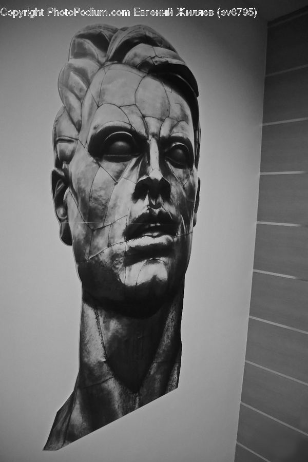 Head, Portrait, Face, Art, Sculpture, Statue