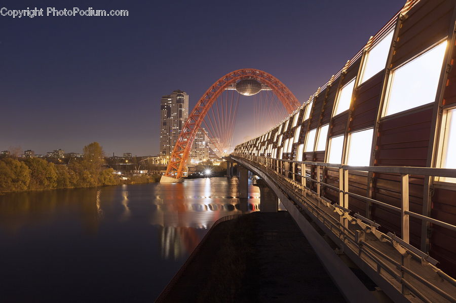 Boardwalk, Deck, Path, Sidewalk, Walkway, Bridge, City