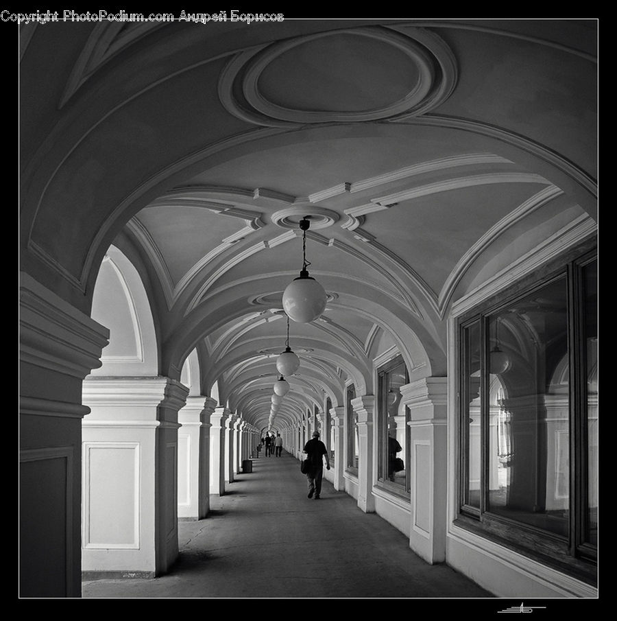 Arch, Corridor, Vault Ceiling, Molding, Arched, Hall, Crypt