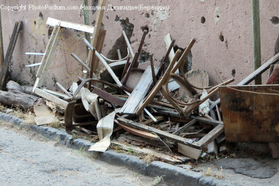 Rubble, Bulldozer, Tractor, Vehicle, Mold, Plumbing, Ground