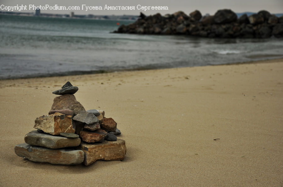 Coast, Outdoors, Sea, Water, Beach, Rock, Pebble