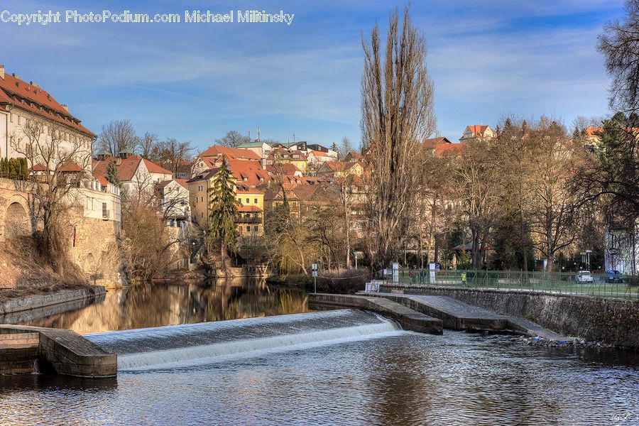 Canal, Outdoors, River, Water, Pond, Building, Housing