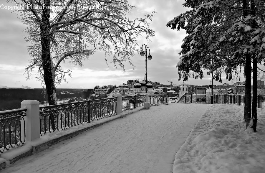 Railing, Chair, Furniture, Boardwalk, Path, Pavement, Sidewalk