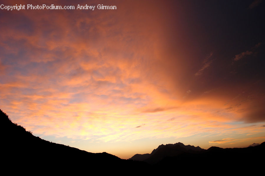 Dawn, Dusk, Red Sky, Sky, Sunrise, Sunset, Azure Sky