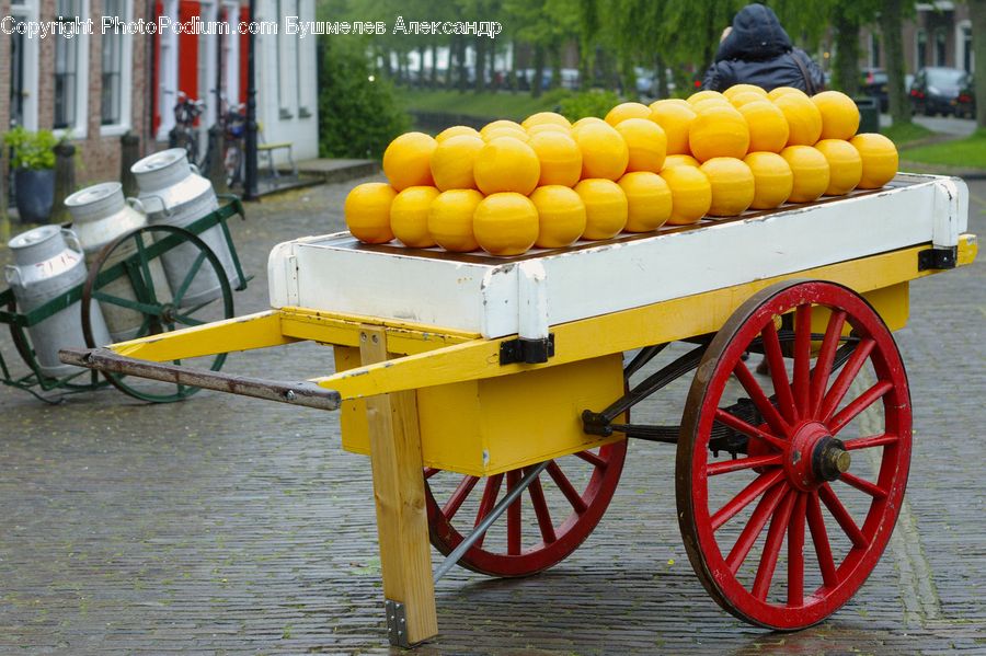 Pumpkin, Squash, Vegetable, Car, Wagon, Carriage, Horse Cart
