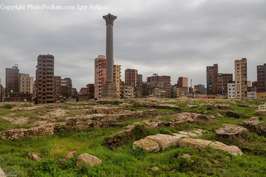 Ruins, City, Downtown, Metropolis, Urban, Building, Housing