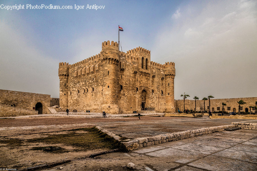 Castle, Fort, Architecture, Column, Pillar, Ground, Soil