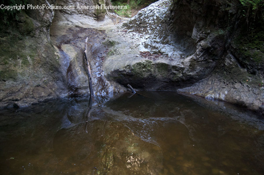 Cave, Creek, Outdoors, River, Water, Waterfall, Rock