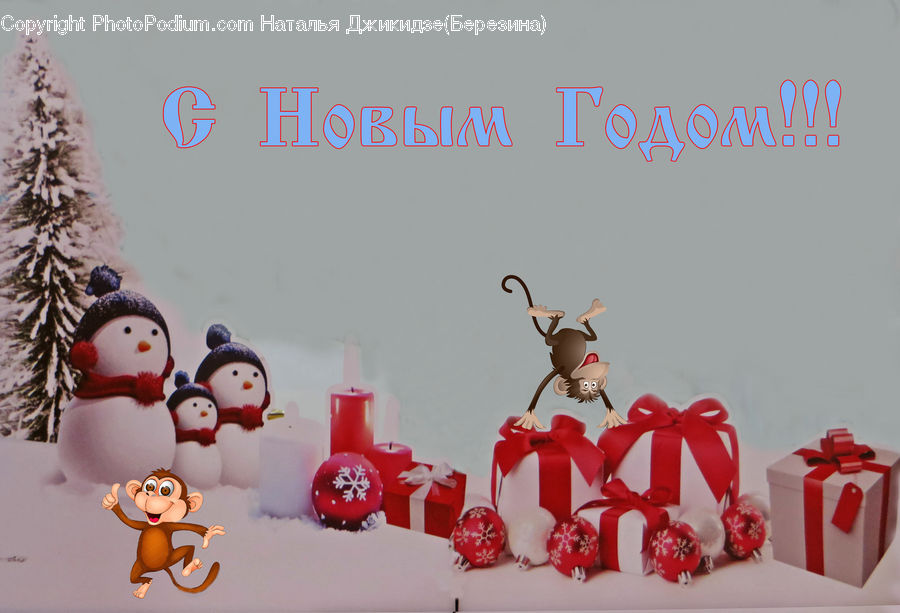 Gift, Ice, Snow, Snowman, Winter, Cookie, Food