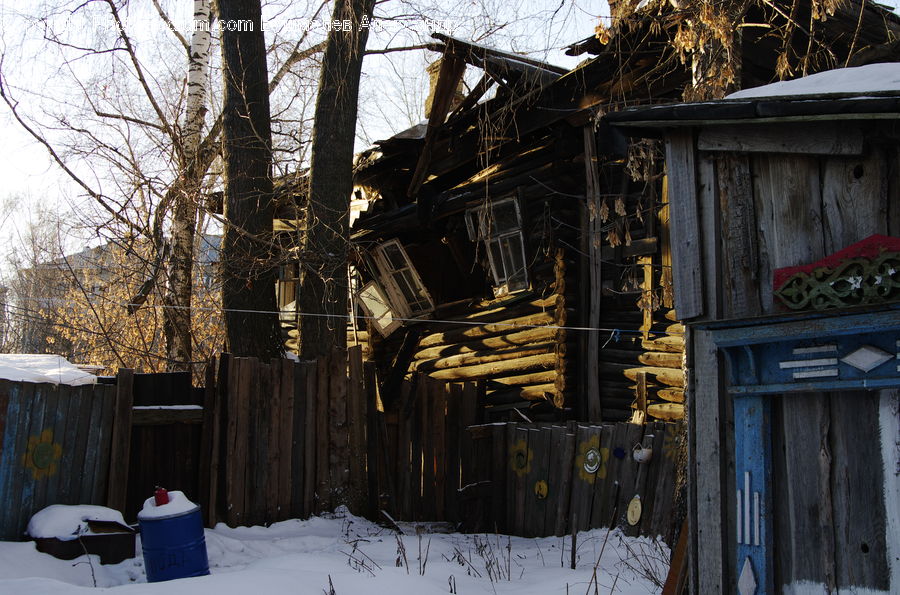 Ice, Outdoors, Snow, Cabin, Hut, Rural, Shack