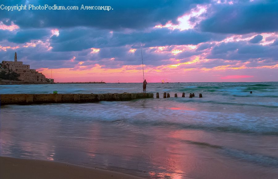 Dusk, Outdoors, Sky, Sunlight, Sunrise, Sunset, Beach