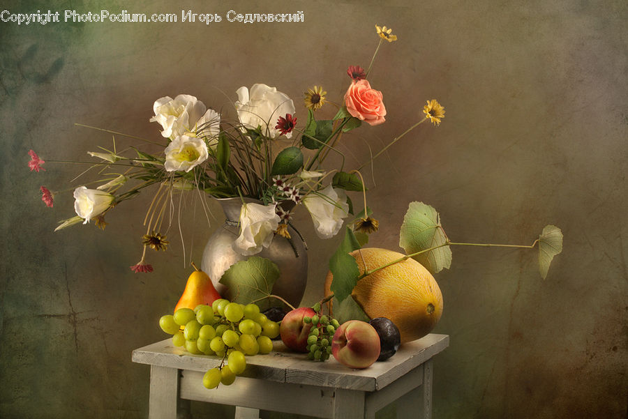 Apple, Fruit, Art, Painting, Still Life, Citrus Fruit, Grapefruit