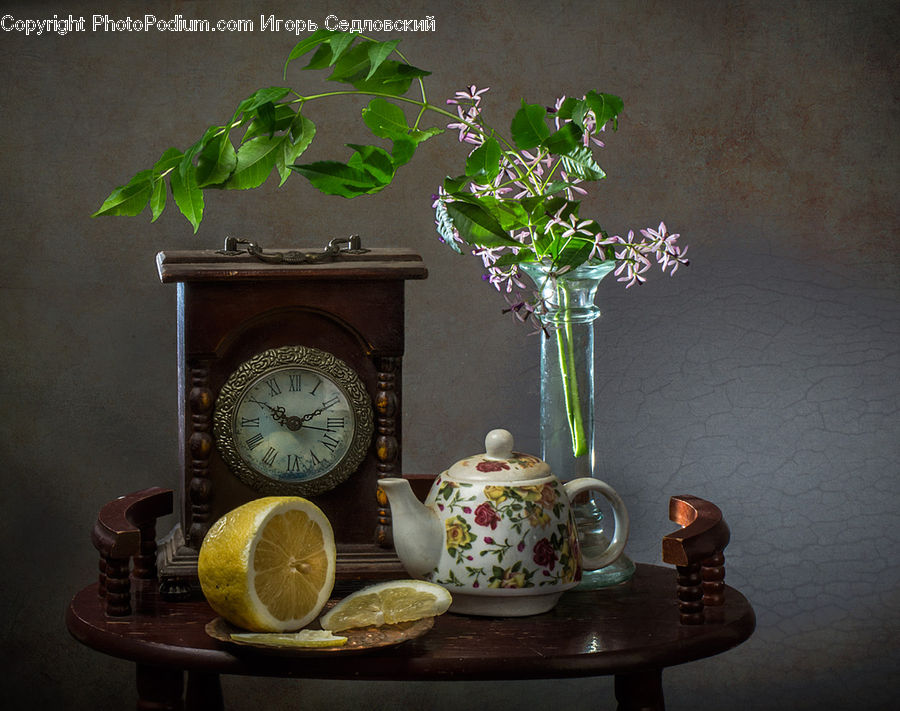 Pot, Pottery, Teapot, Glass, Goblet, Floral Design, Flower