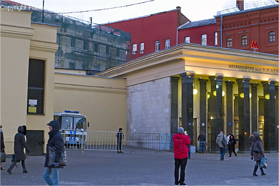 People, Person, Human, Coat, Leisure Activities, Building, Campus