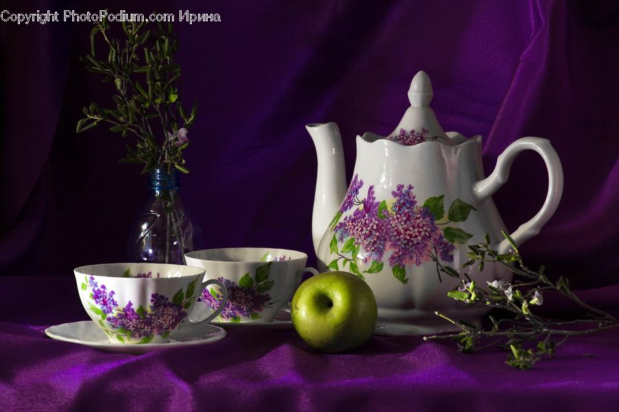 Blossom, Flower, Lilac, Plant, Art, Porcelain, Pottery